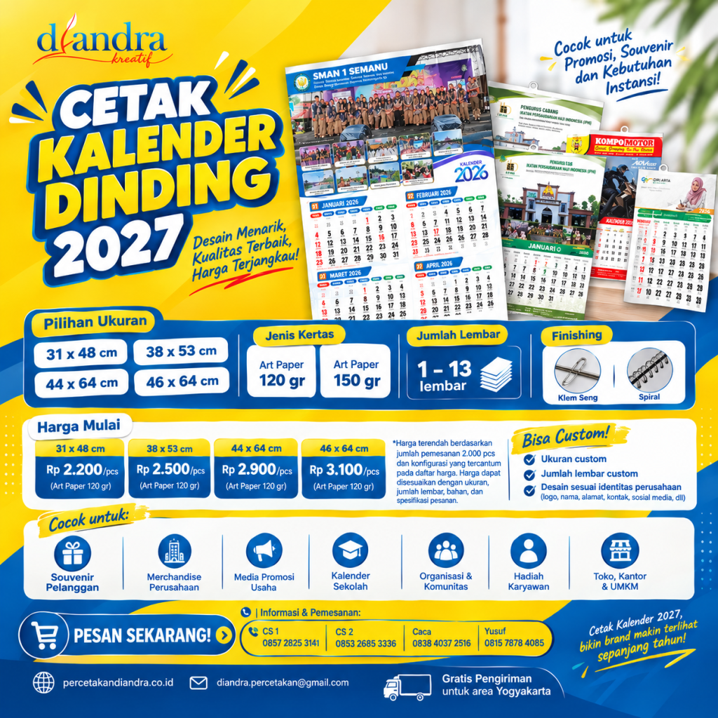 cetak kalender dinding diandra